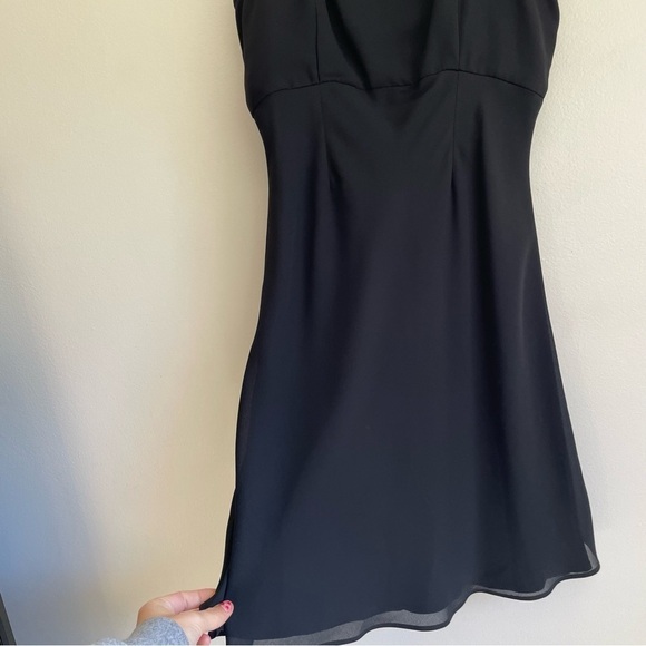 Jessica McClintock Gunne Sax y2k vintage little back dress mini short roses 4 - Picture 5 of 14